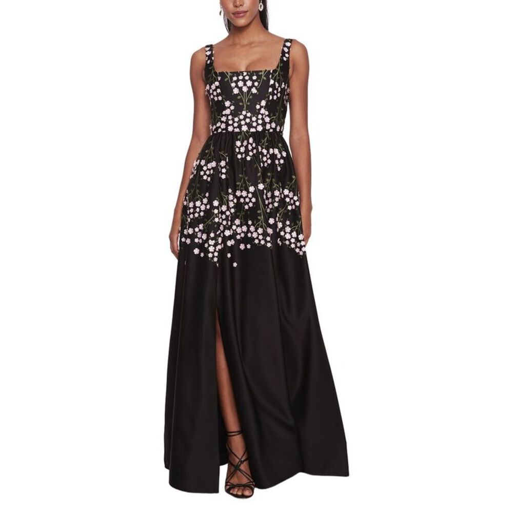 Marchesa Notte Womens Gown, Black